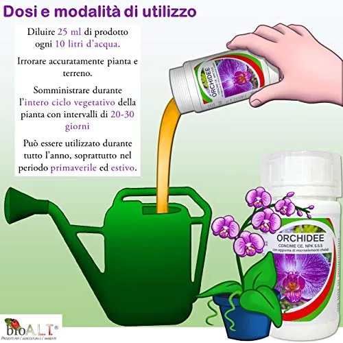 BIOALT Orchidee fertilizzante liquido 250 ml fioritura