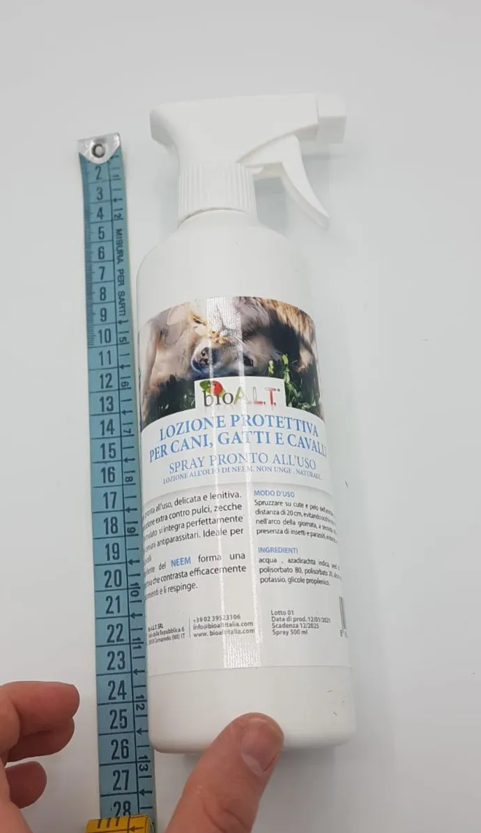 Bio A.L.T. Olio di Neem Spray Repellente Animali 500 ml Naturale