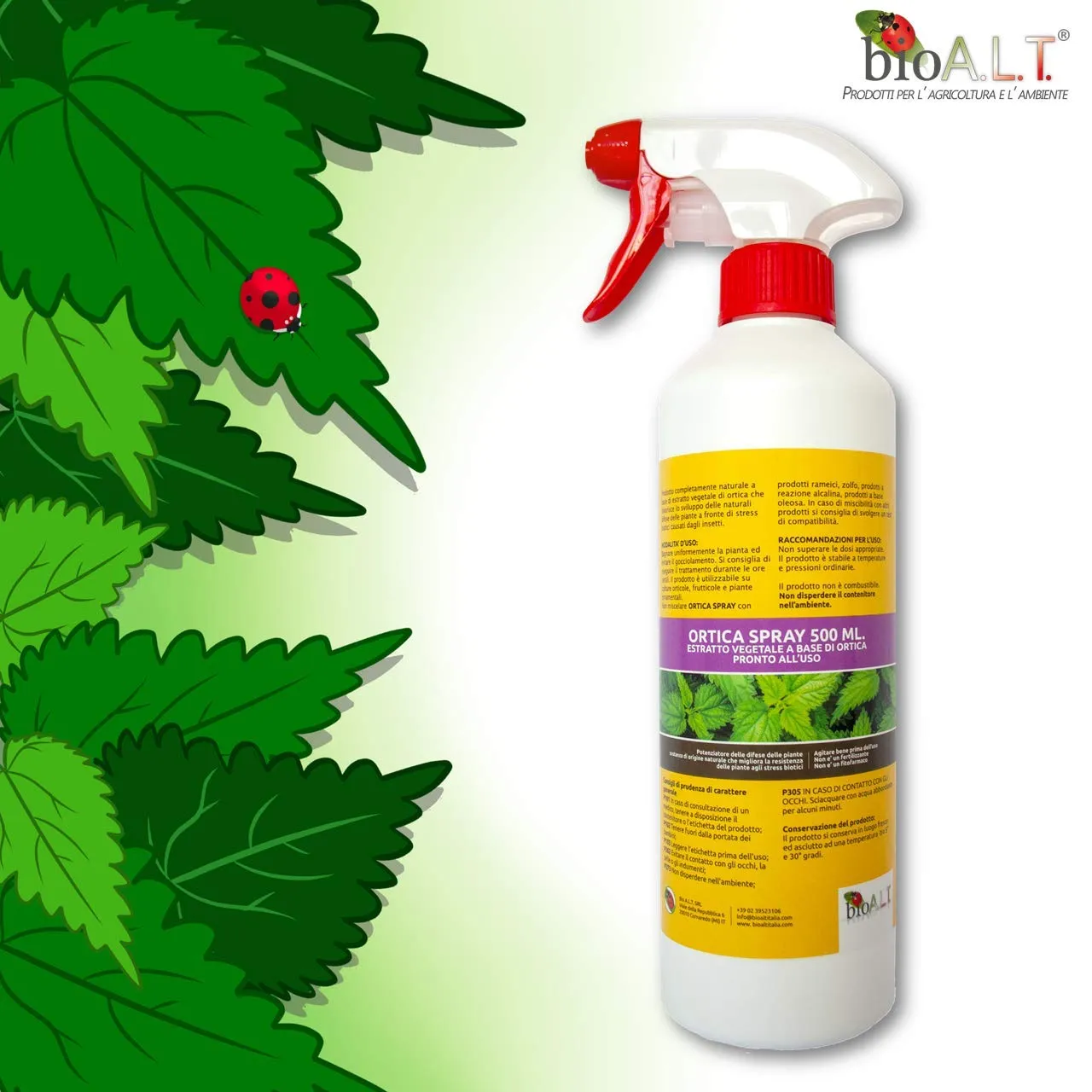 BIOALT Estratto di Ortica repellente naturale 1 litro afidi