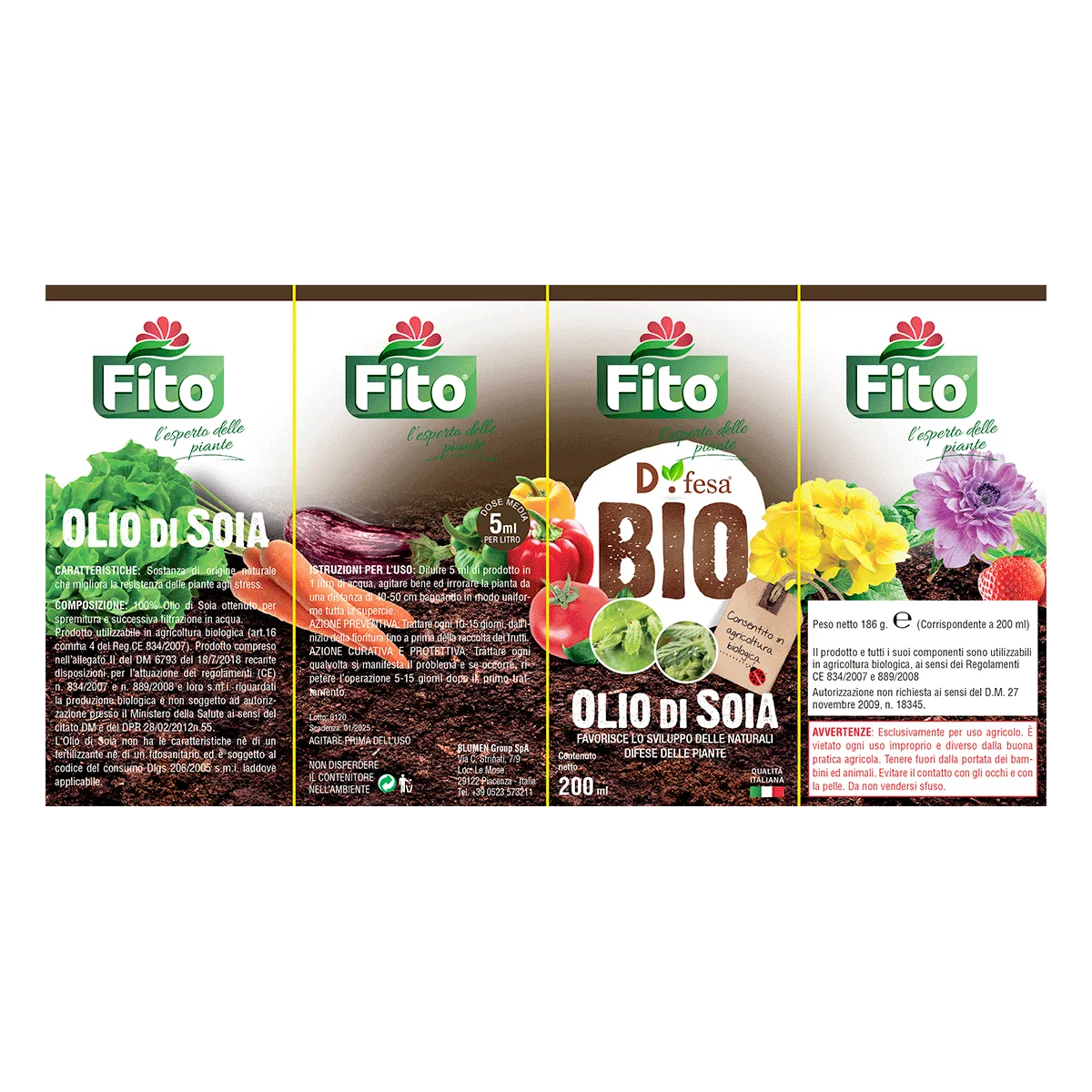 Fito Olio di soia vegetale spremitura a freddo