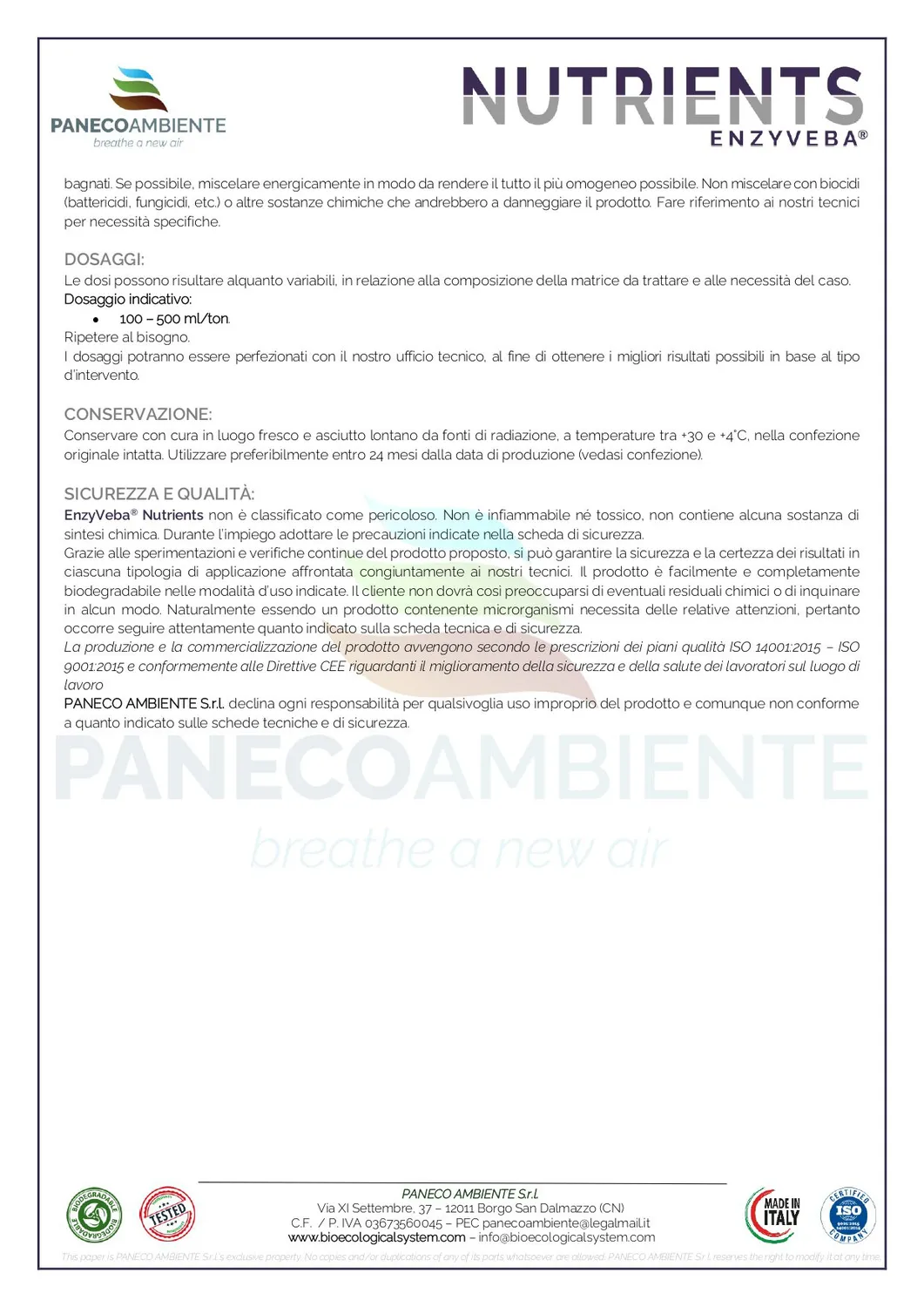 ZoLogik EnzyVeba Nutrients concime liquido naturale