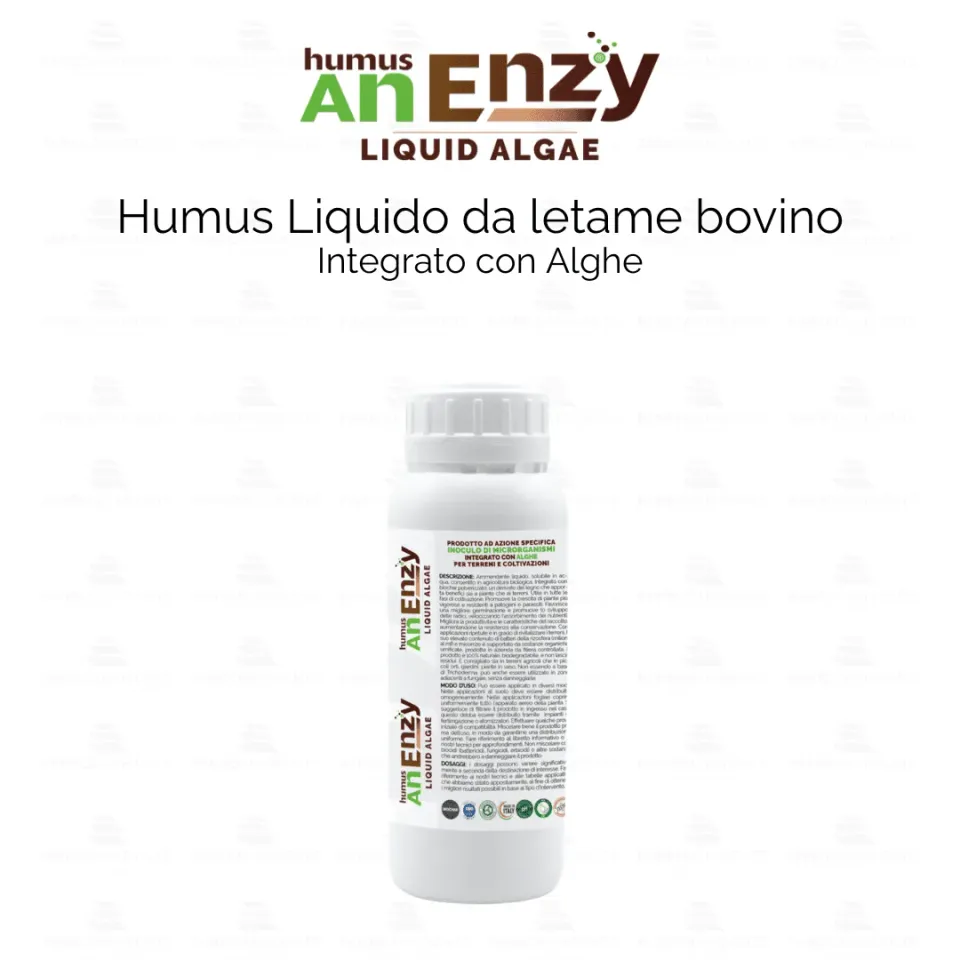 Humus AnEnzy Liquid Algae ammendante 500ml con alghe