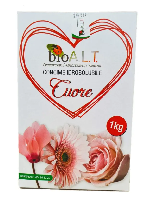 Bioalt Cuore concime universale 1 kg NPK 20.20.20
