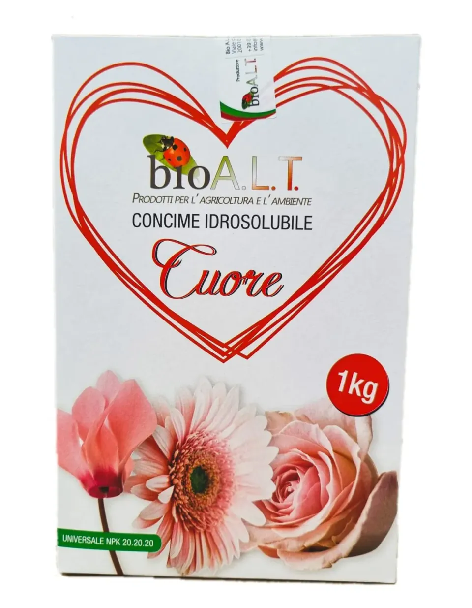 Bioalt Cuore concime universale 1 kg NPK 20.20.20