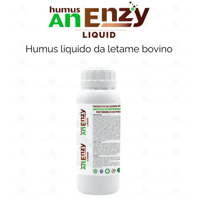 ZoLogik Humus AnEnzy Liquid Bio Concime Liquido 500ml Naturale