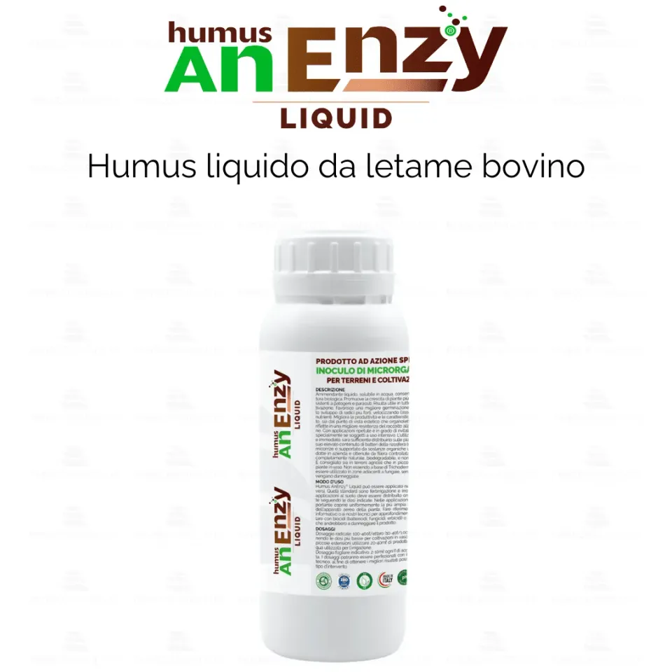 ZoLogik Humus AnEnzy Liquid Bio Concime Liquido 500ml Naturale