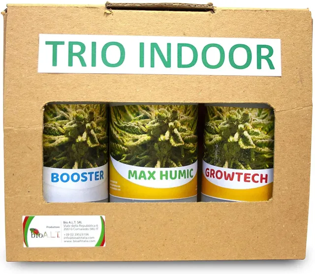 Bioalt Trio Indoor Concime kit crescita fioritura