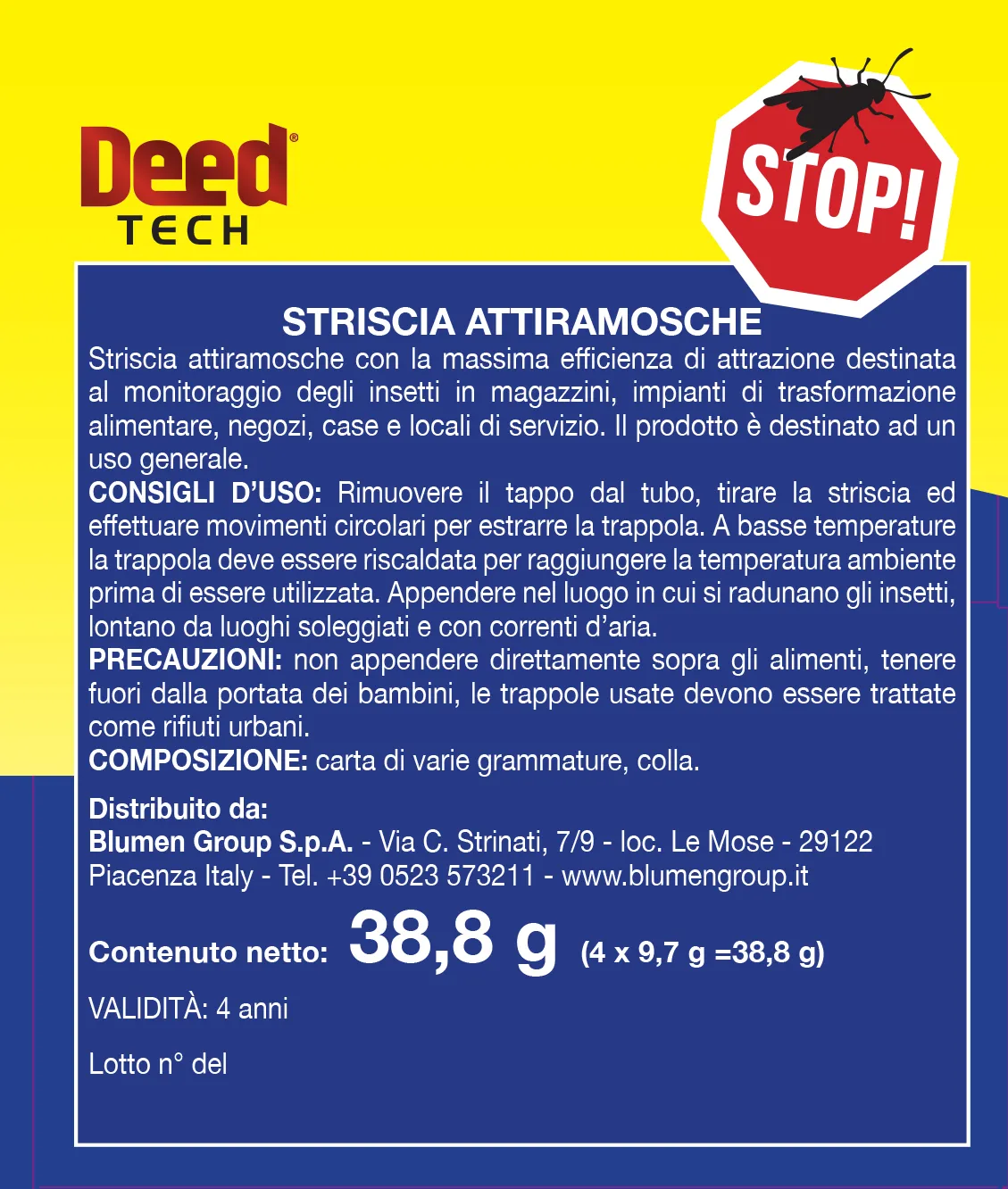 Fito Deed Tech striscia attiramosche senza insetticida