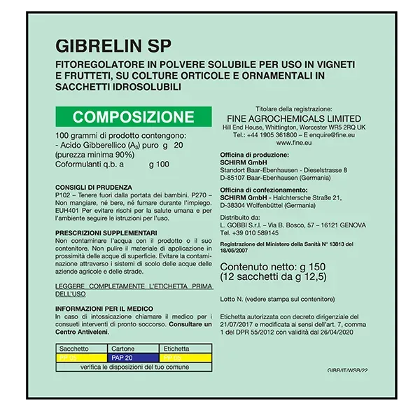 Lgobbi Gibrelin SP fitoregolatore GA3 20%