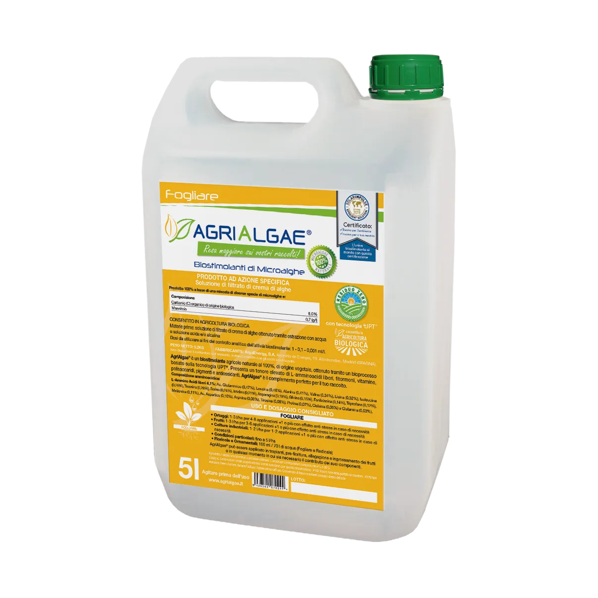 AlgaEnergy AgriAlgae Originale Fogliare concime fogliare