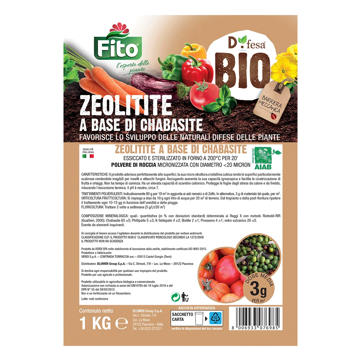Fito Zeolitite Zeolite polvere naturale per piante