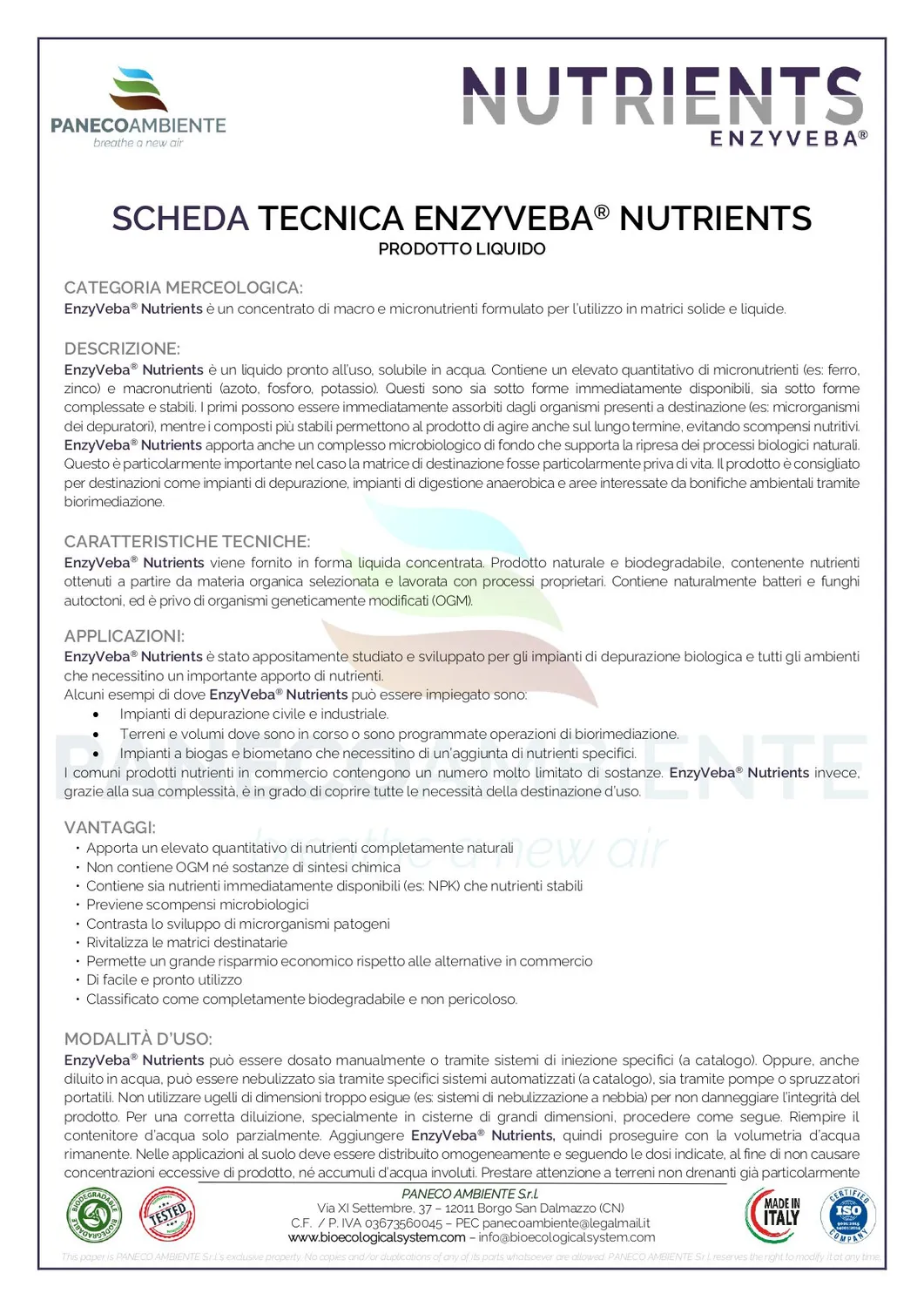ZoLogik EnzyVeba Nutrients concime liquido naturale