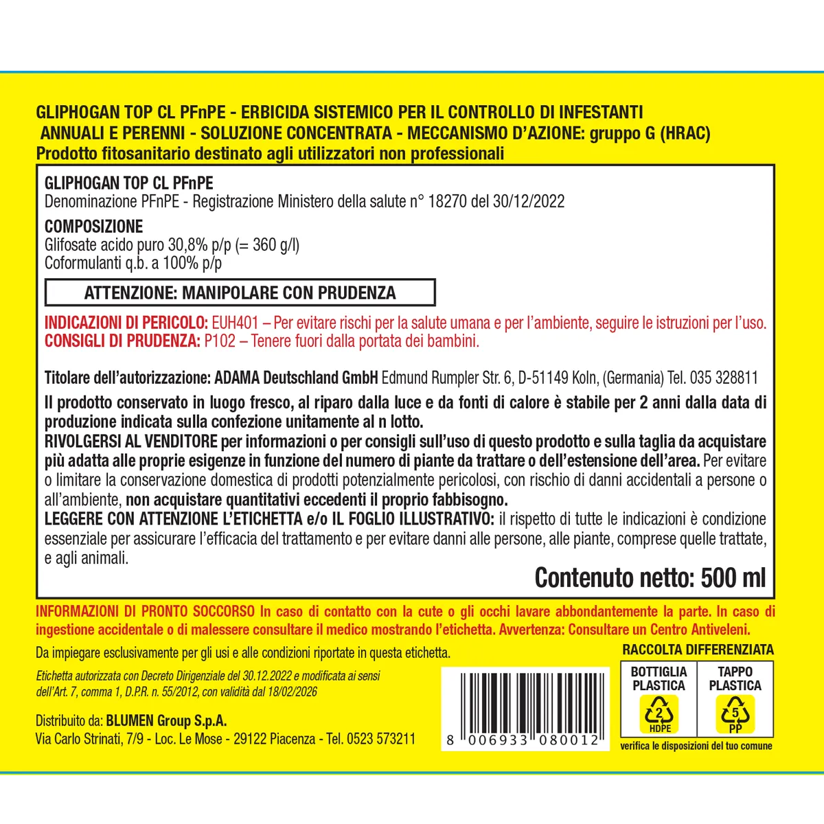 Fito Biofito Diserbante Totale PFnPE erbicida