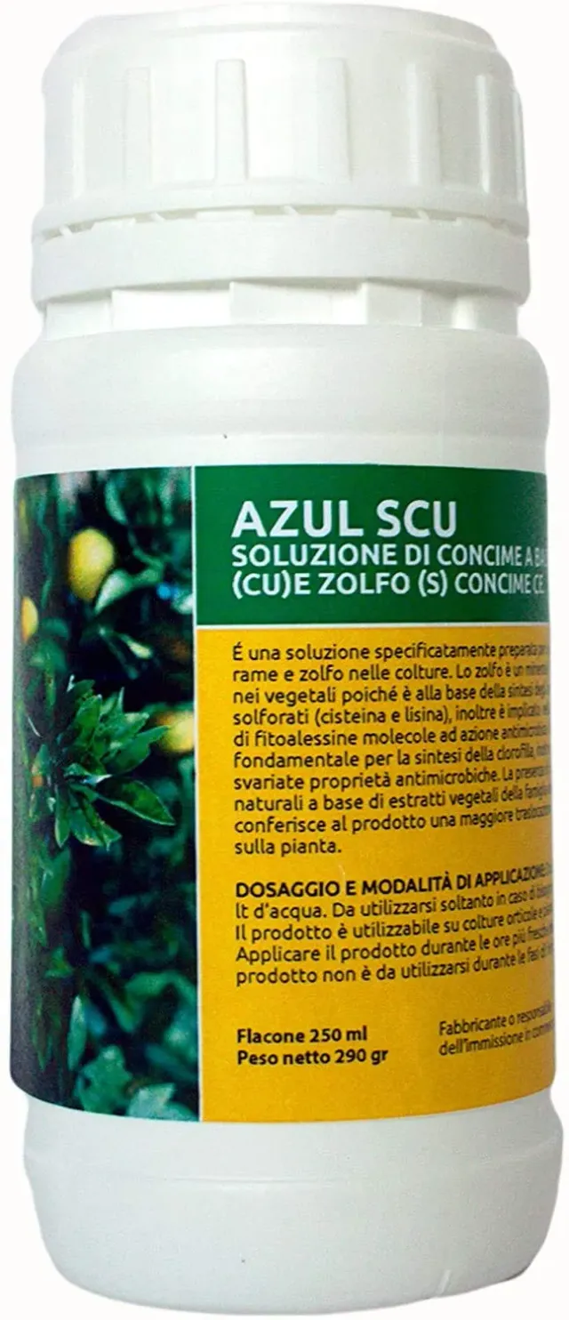 BIOALT Azul S-Cu fungicida naturale 250 ml rame e zolfo