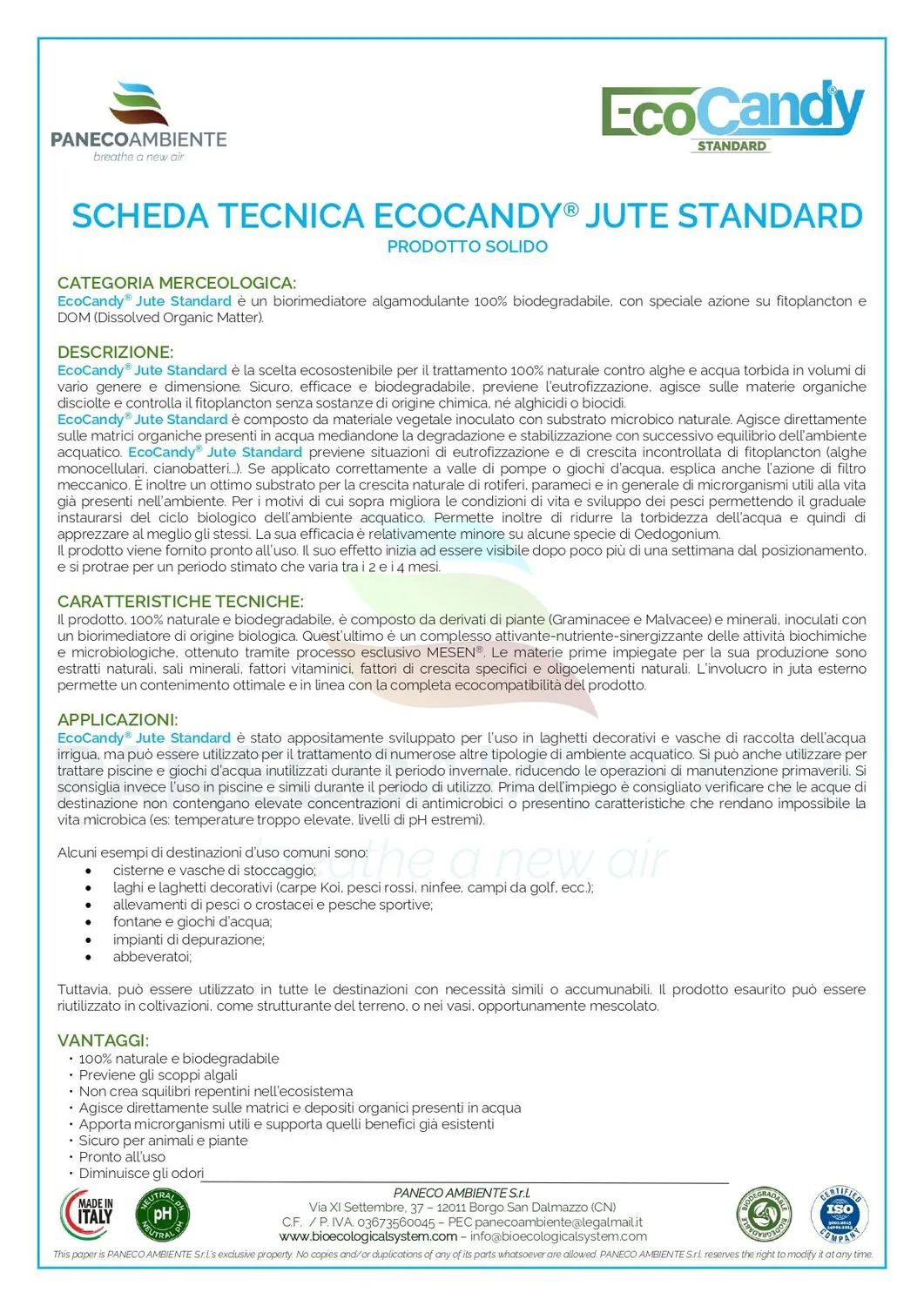 ZoLogik EcoCandy S antialghe laghetto naturale