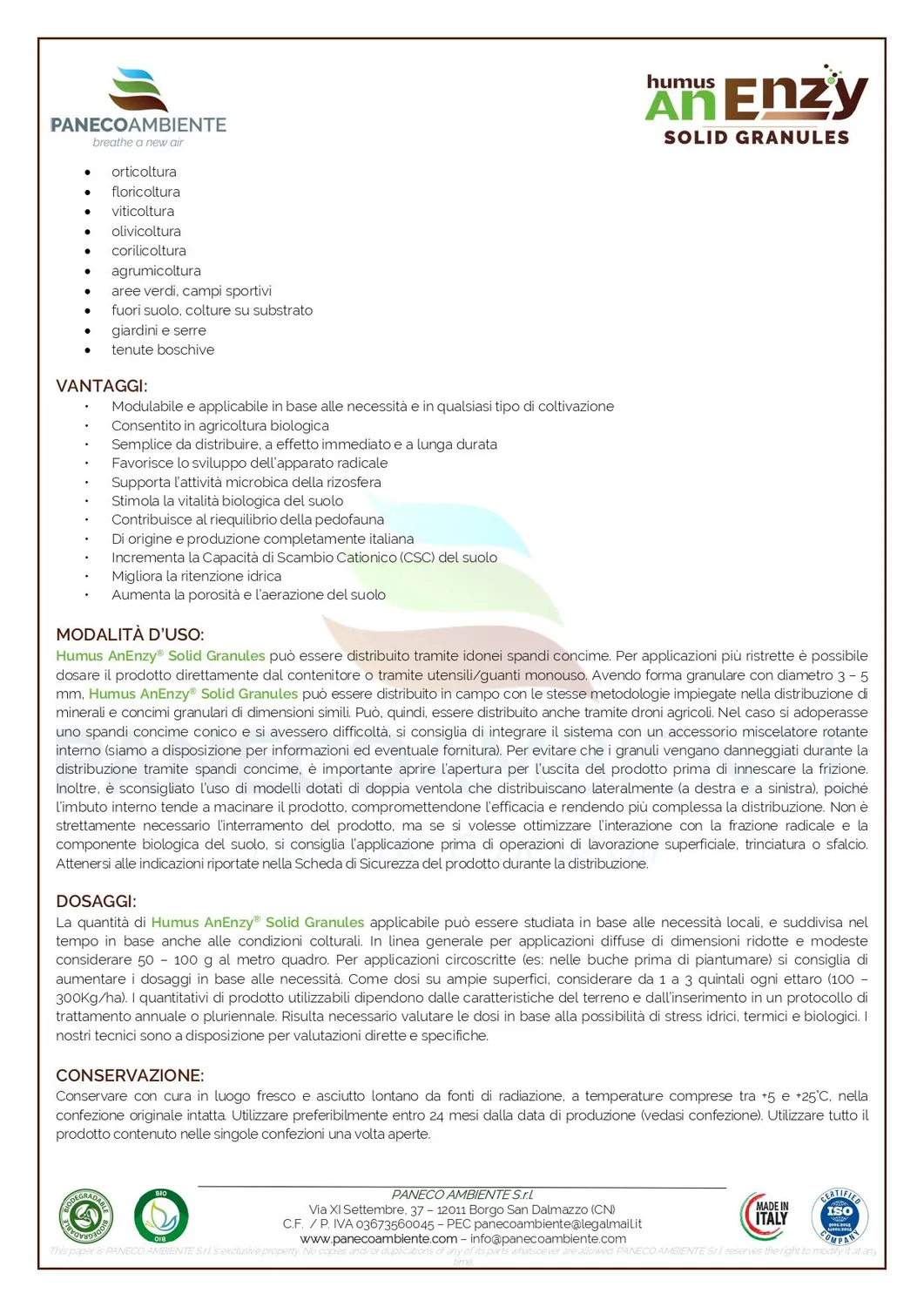 ZoLogik Humus AnEnzy Solid Granules ammendante 10q bio