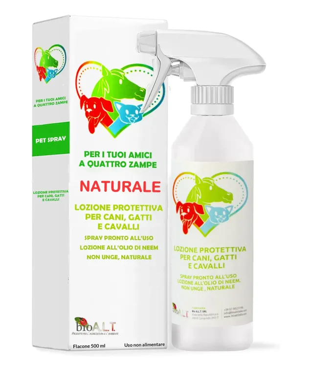 Bio A.L.T. Olio di Neem Spray Repellente Animali 500 ml Naturale