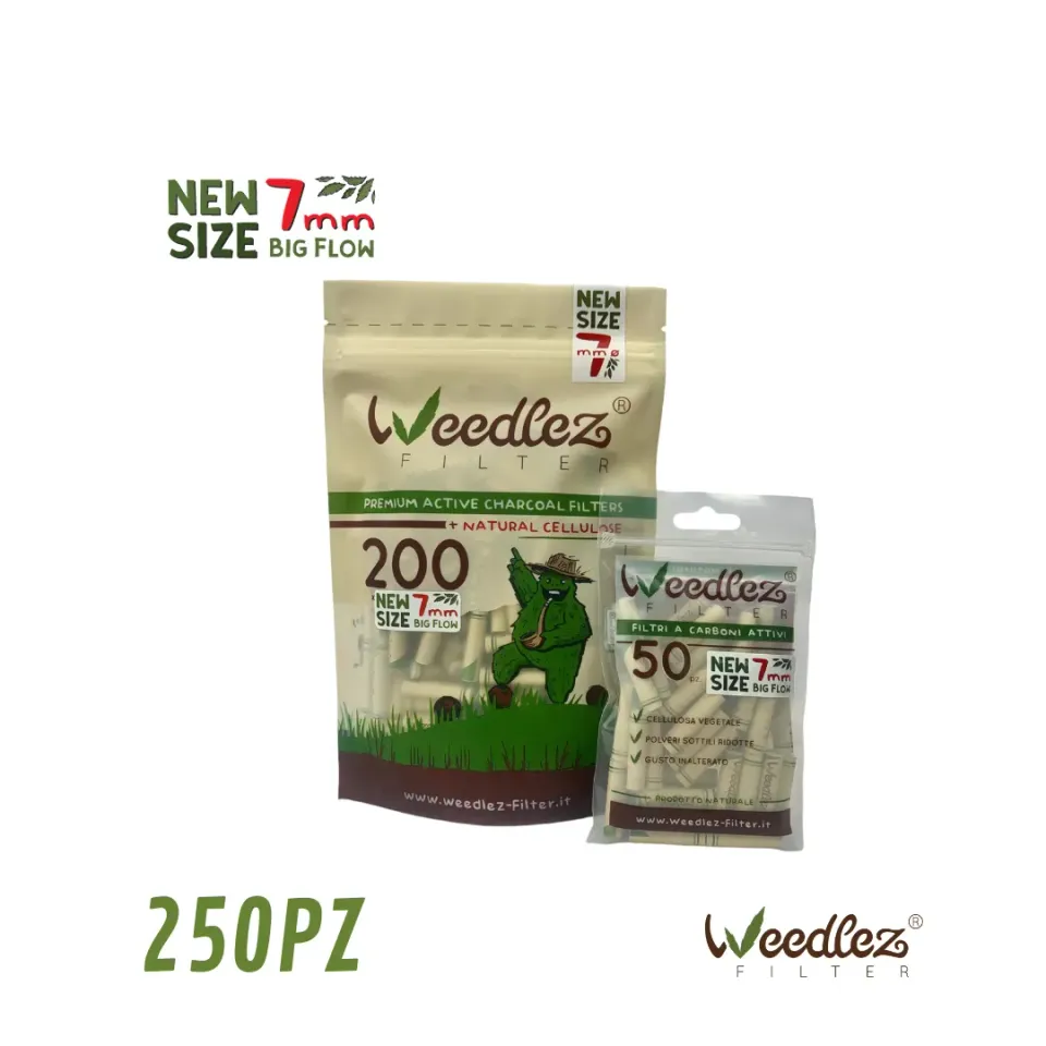 WeedlezFILTER 7mm filtri a carboni attivi 50 pezzi