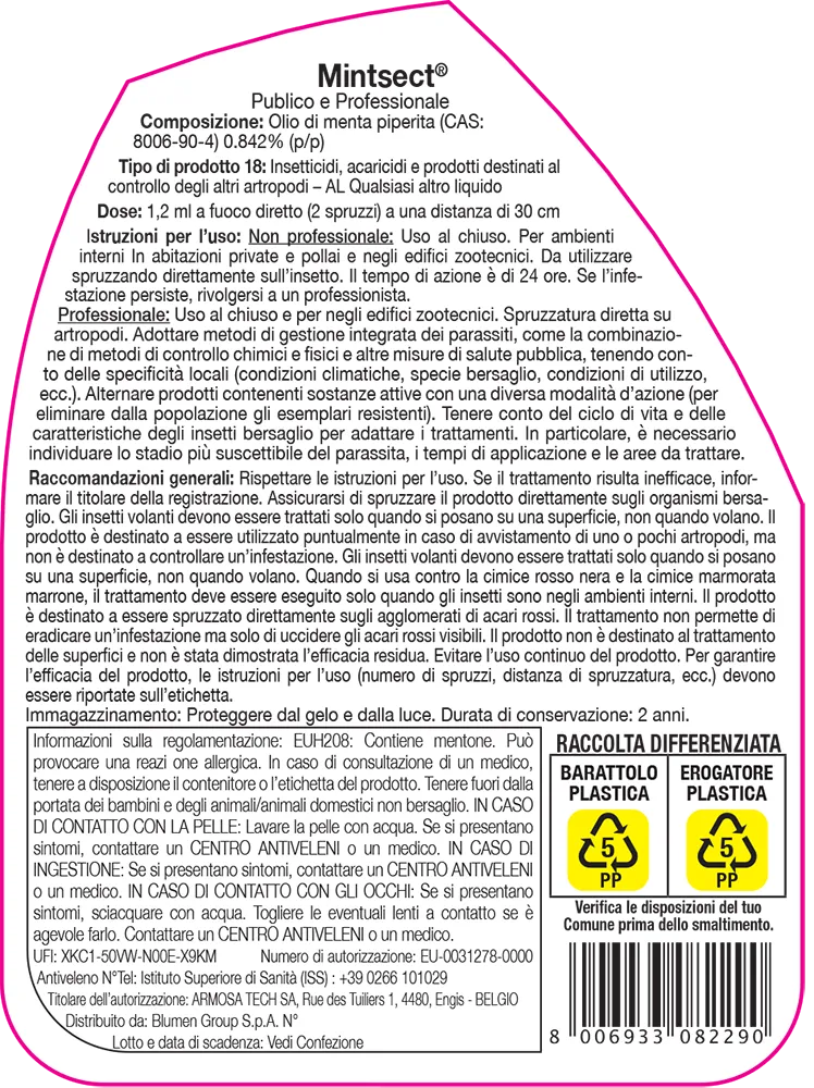 Fito Deed Tech Mintsect insetticida pronto uso