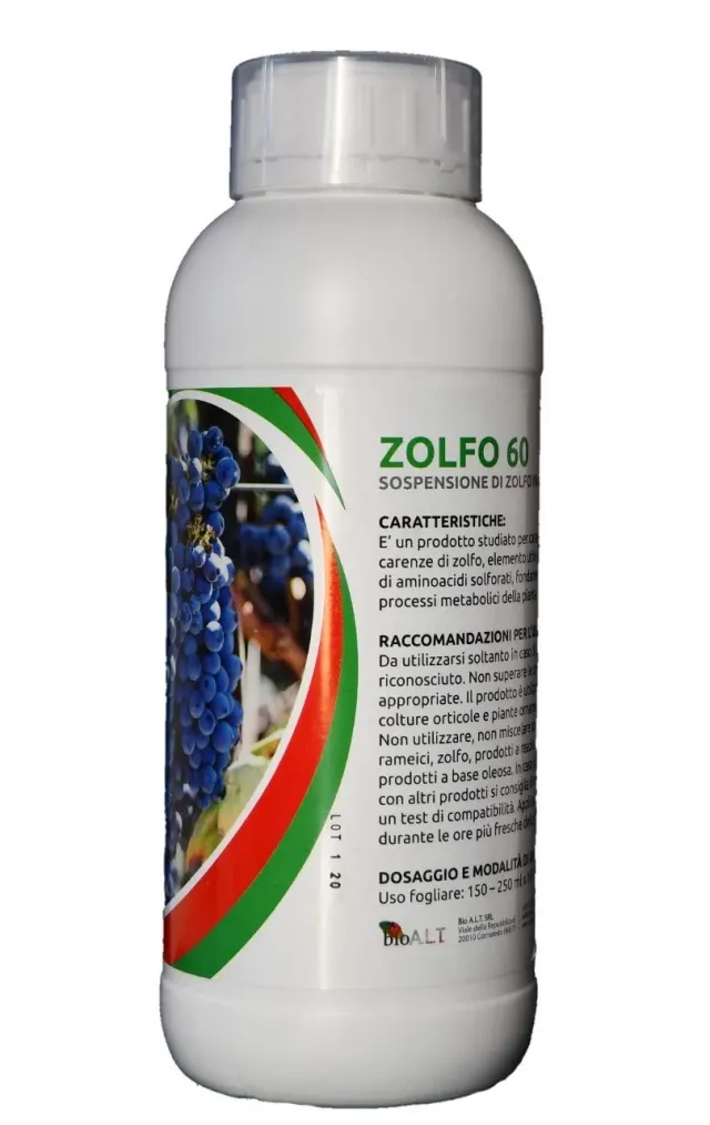BIOALT Zolfo 60 concime liquido difese naturali barriera