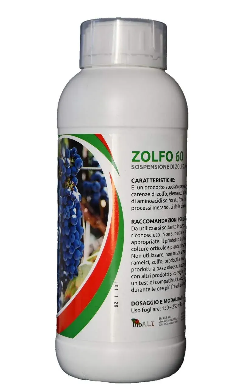 BIOALT Zolfo 60 concime liquido difese naturali barriera