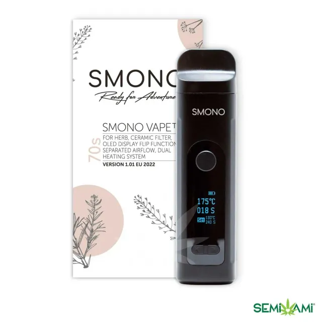 Smono 70's vaporizzatore compatto display OLED doppia resa