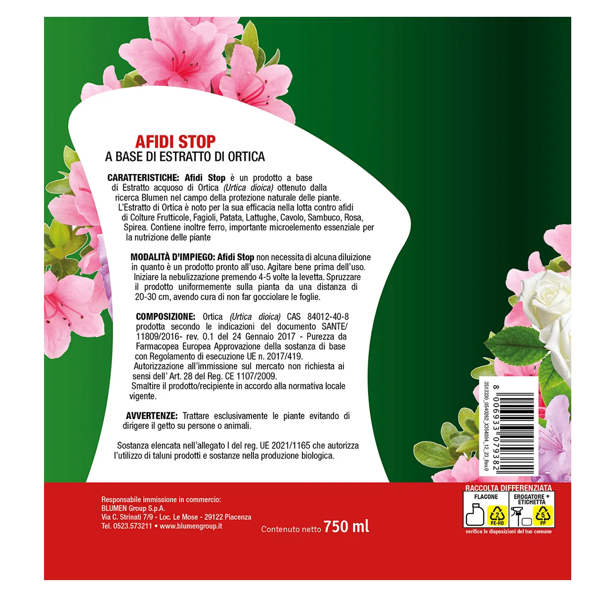 Fito Biofito Afidi Stop a base di ortica spray