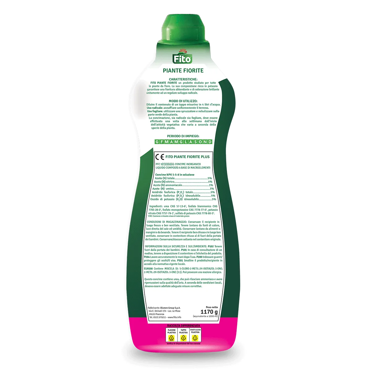 Fito Surfinie Plus concime liquido fiorite NPK 5-5-8 potassio