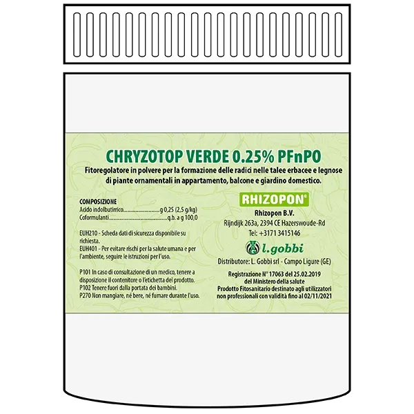 Lgobbi Chryzotop Verde radicante talee IBA 0,25% ornamentali