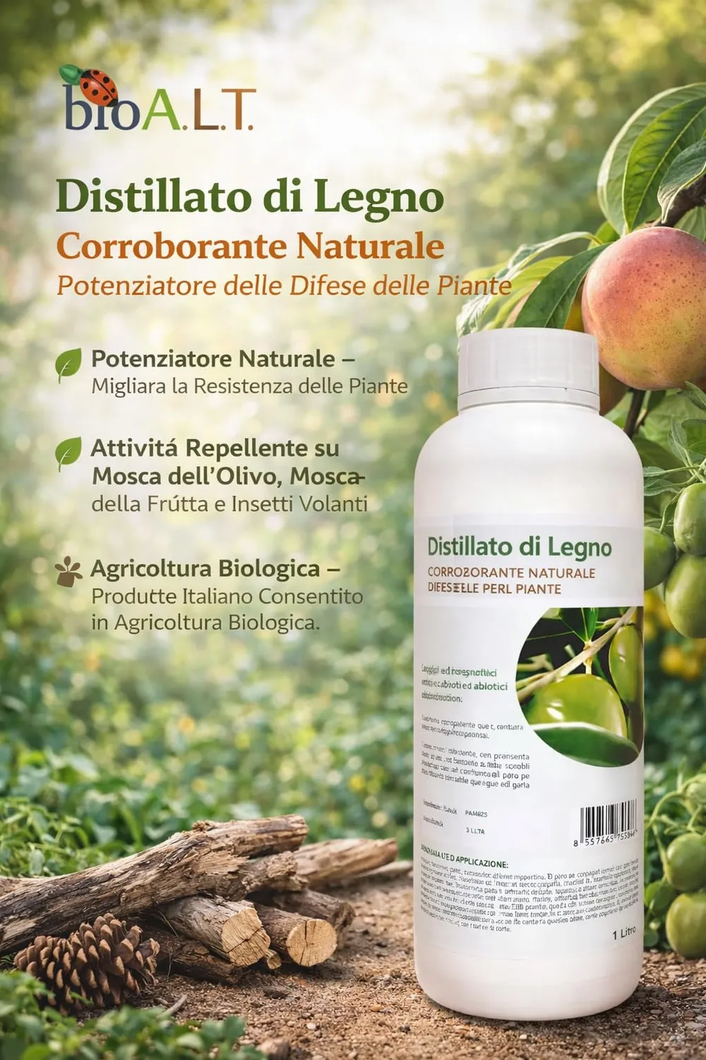 BIOALT Legno distillato corroborante 1 litro bio