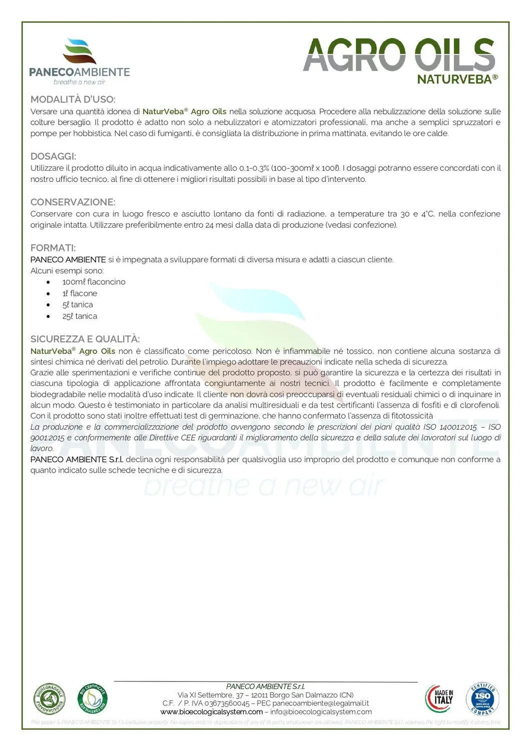 ZoLogik NaturVeba Agro Oils oli vegetali 5L bio
