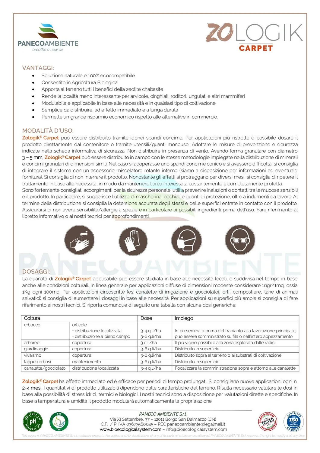 ZoLogik Carpet ammendante 5 kg zeolite chabasite