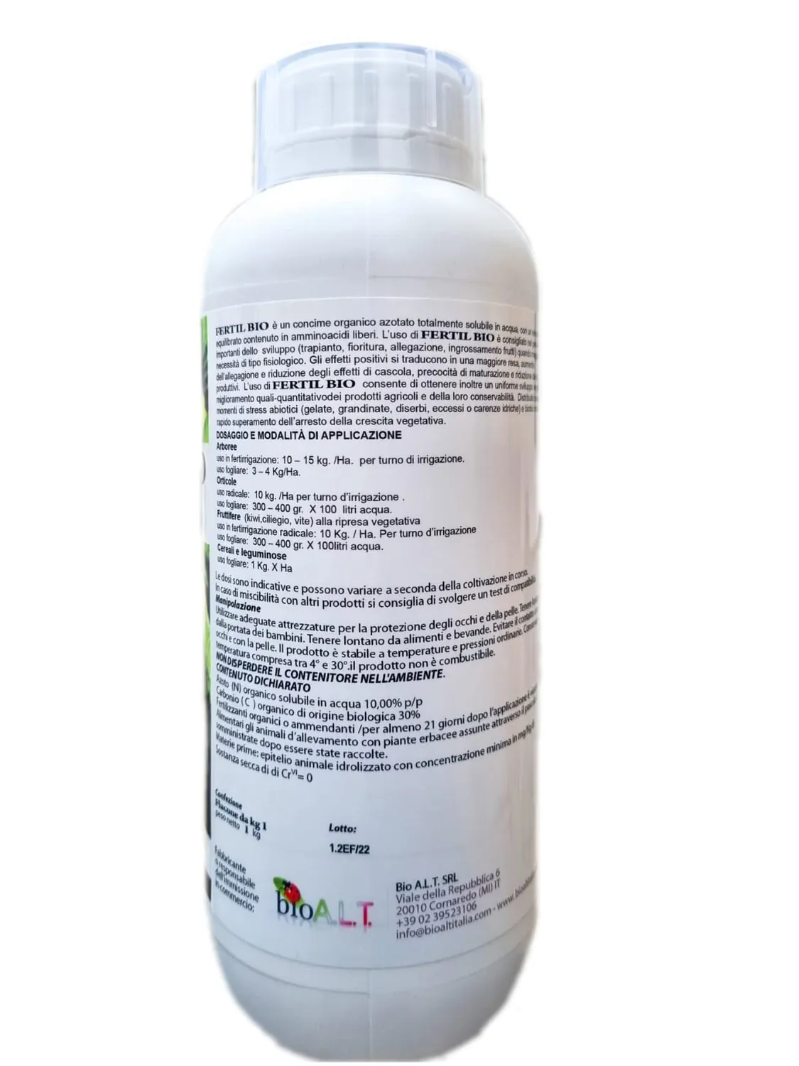 BIOALT Fertil Bio concime organico liquido 1 L azotato