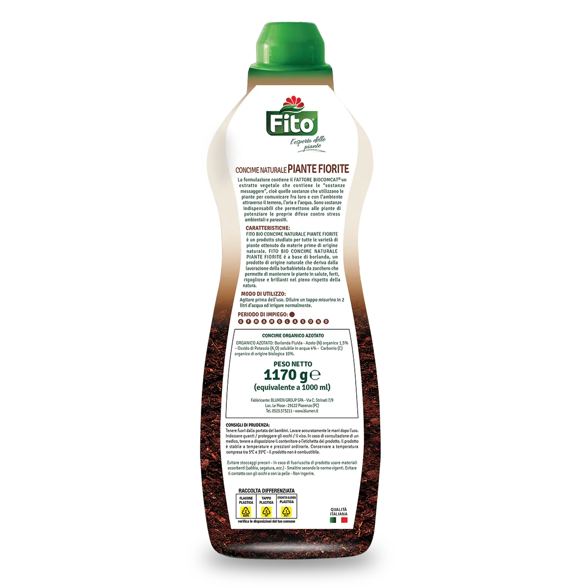 Fito Biofito concime liquido naturale piante fiorite e verdi