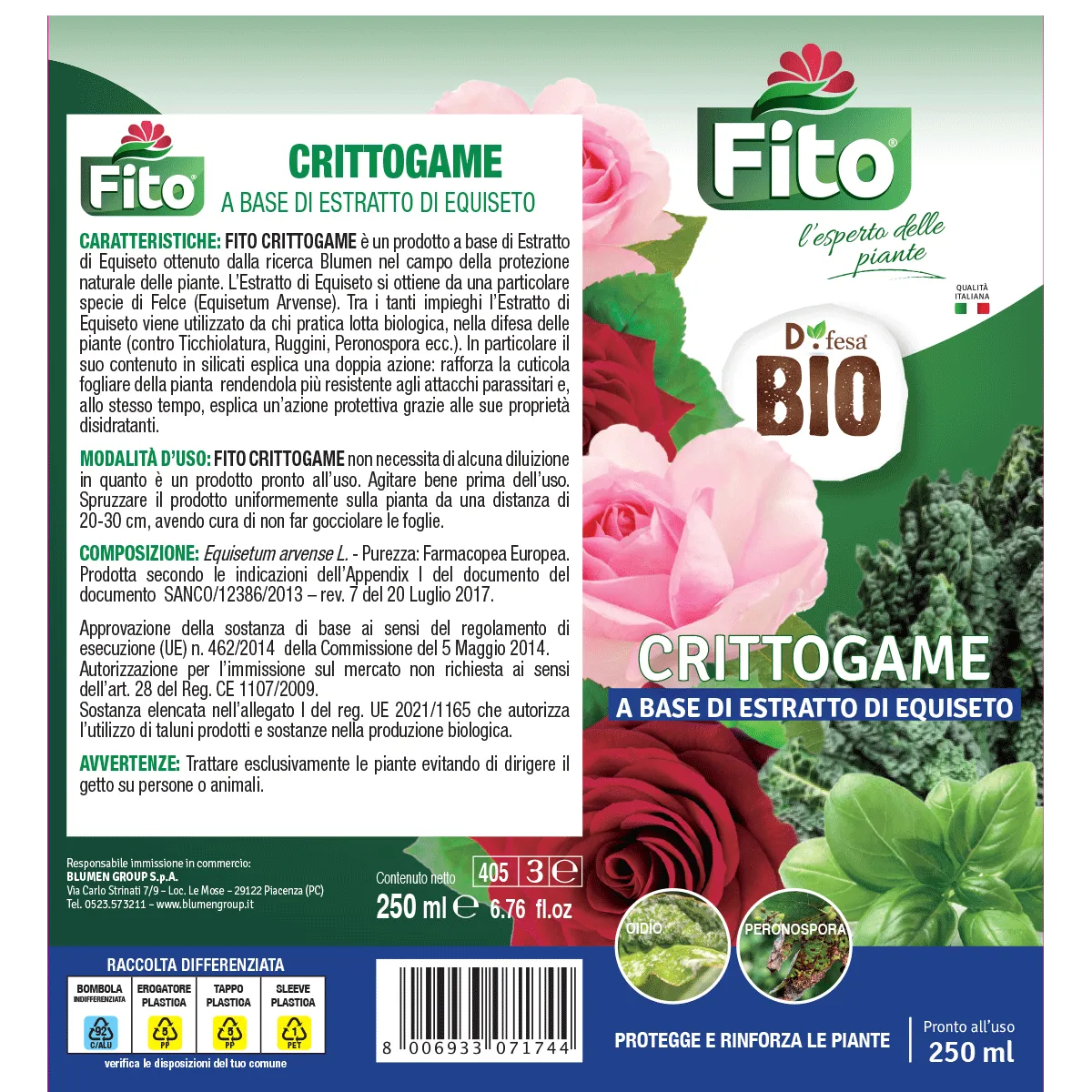 Fito Biofito Crittogame Spray no gas equiseto