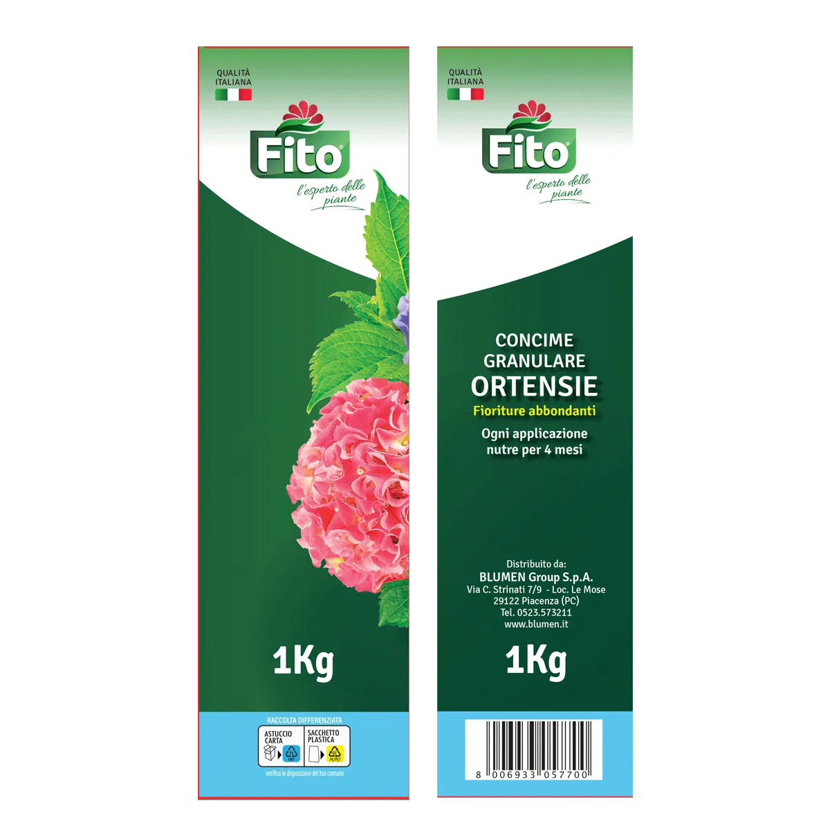 Fito Concime granulare Ortensie NPK 11-7-16 fioritura