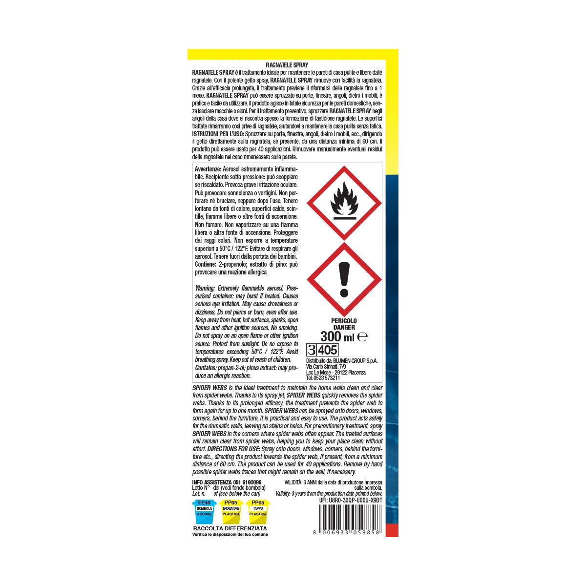 Fito Ragnatele spray aerosol preventivo 1 mese