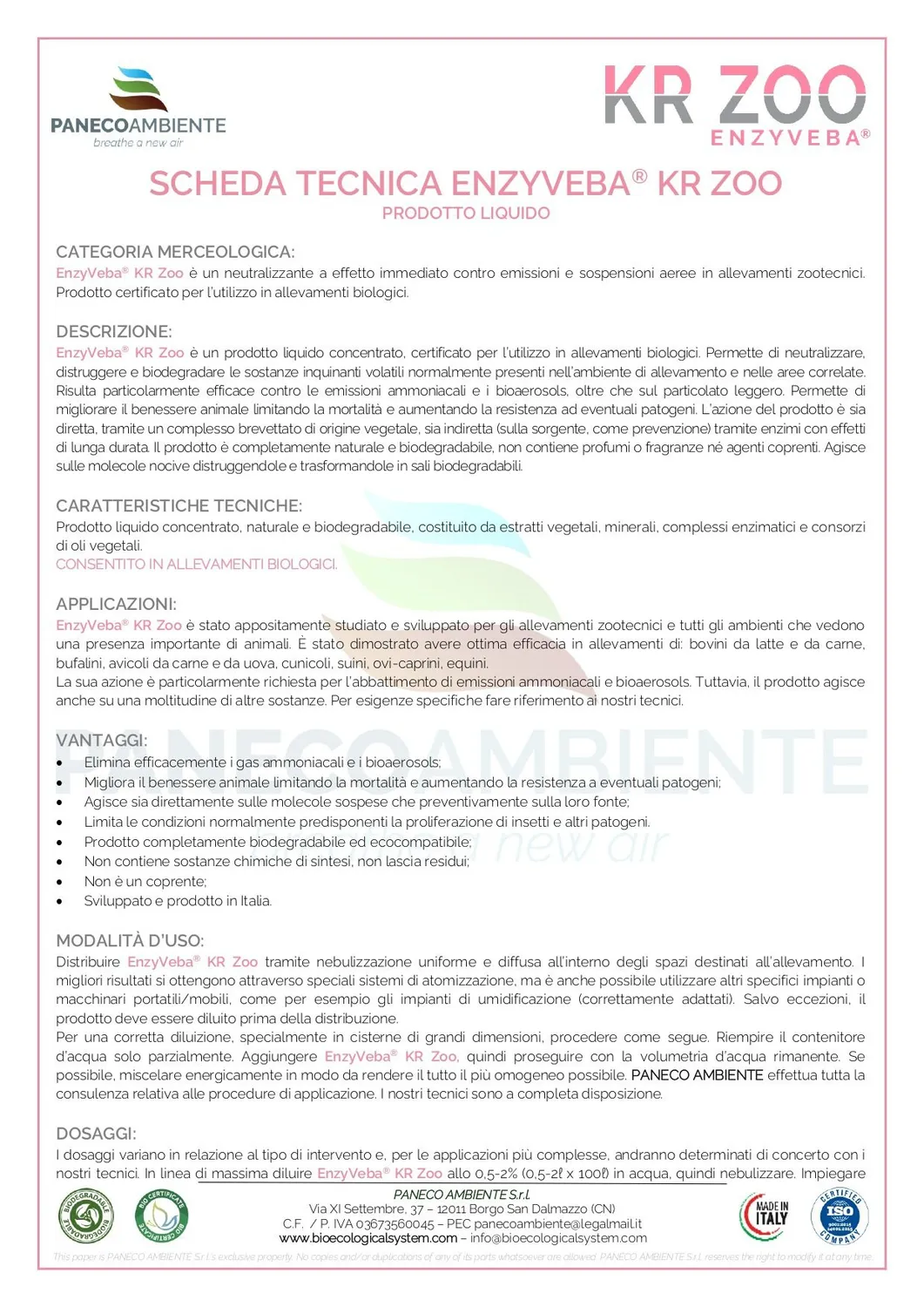 ZoLogik EnzyVeba KR Zoo neutralizzatore odori 5L BIO