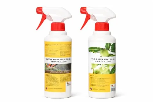 BIOALT Olio Neem Sapone Molle spray pronto uso 2x500 ml
