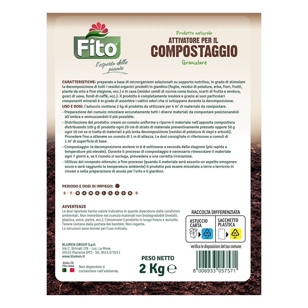 Fito Attivatore Compostaggio bioattivatore cumulo