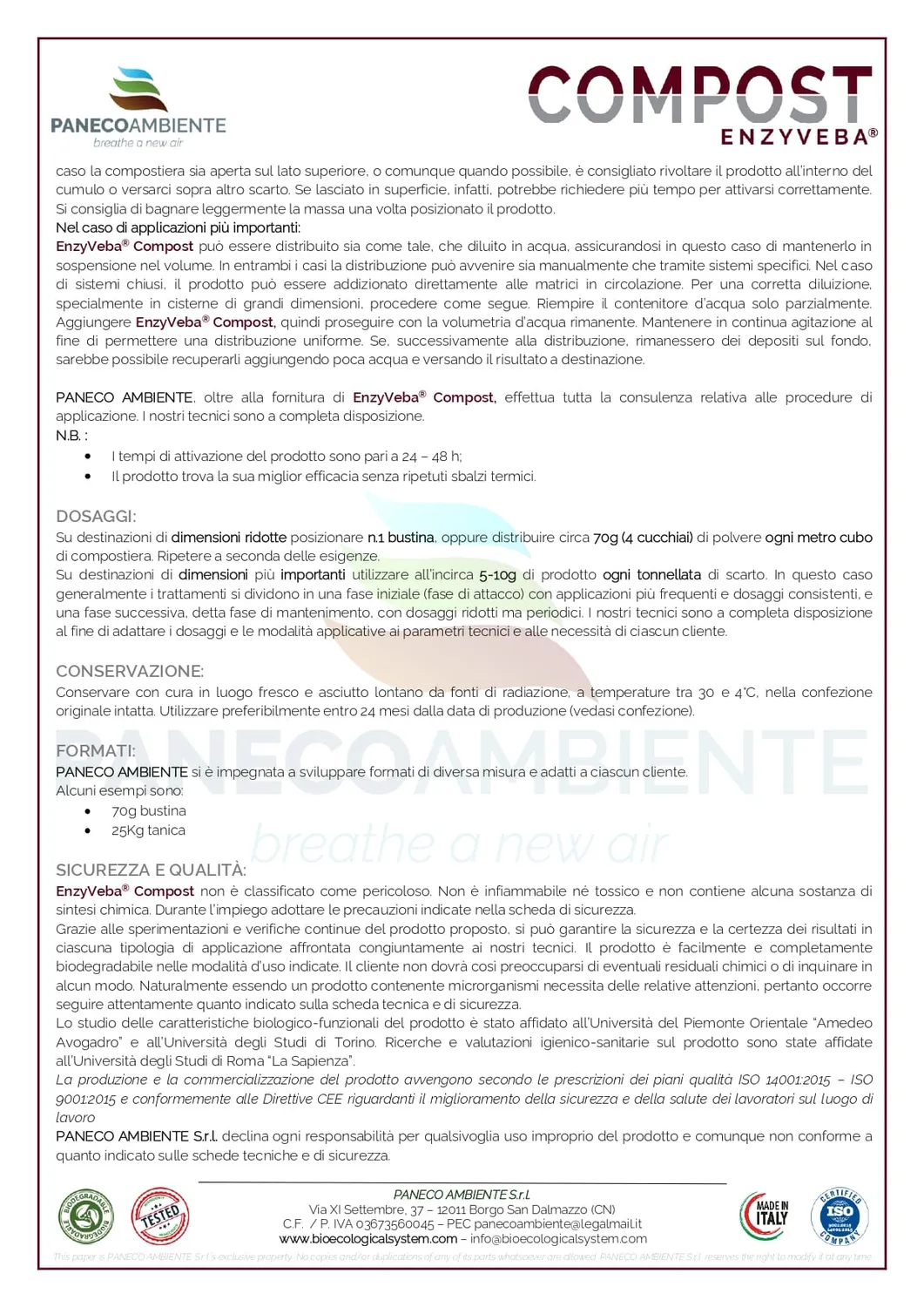 ZoLogik EnzyVeba Compost attivatore bustina 70g compostiera