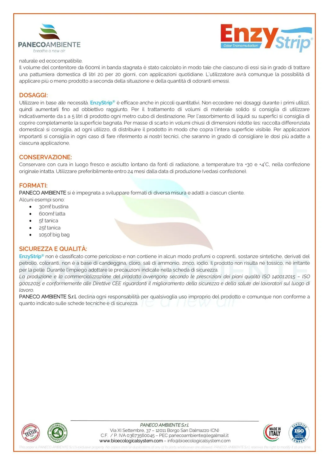 ZoLogik EnzyStrip antiodore 50 ml bustina