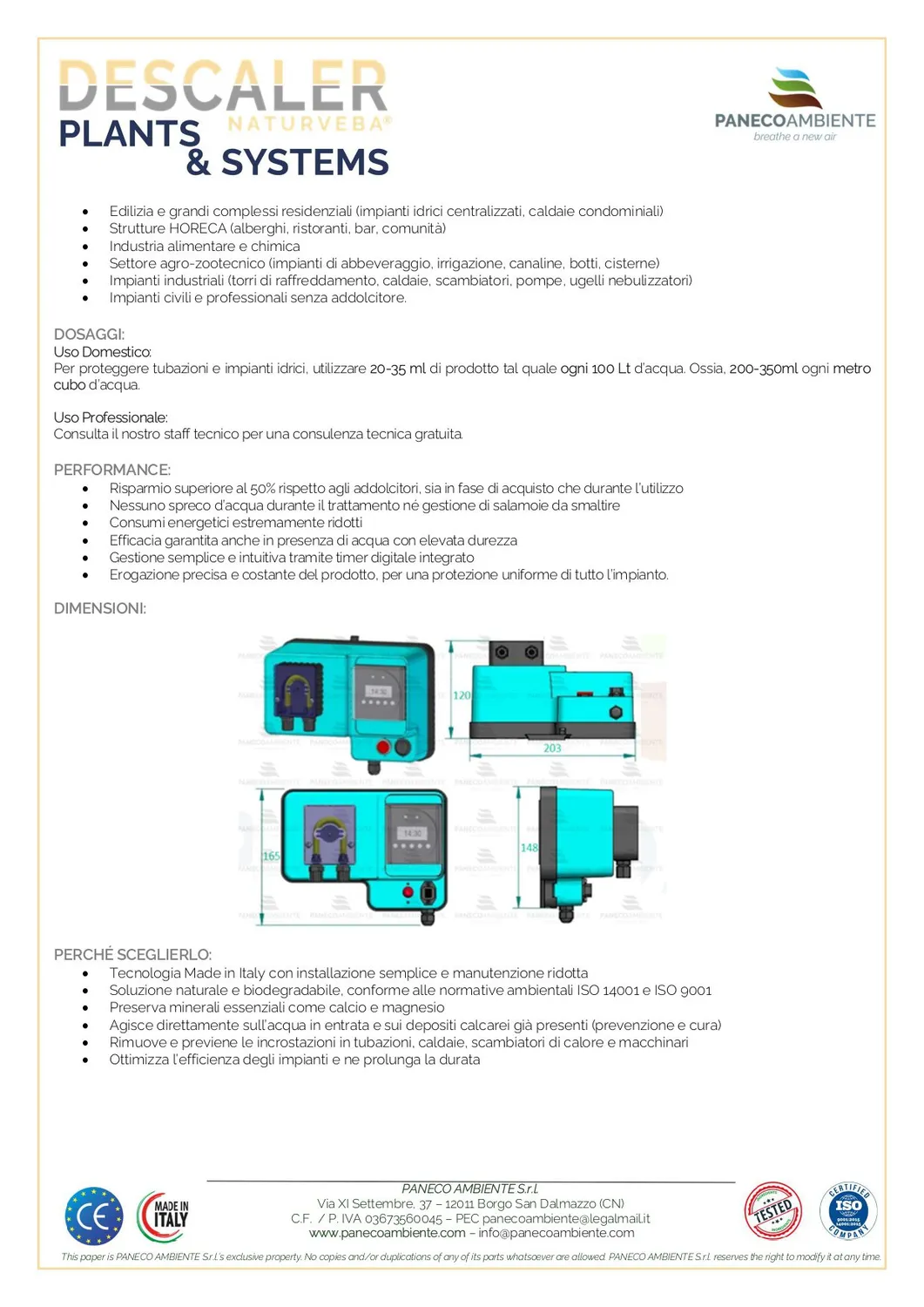 ZoLogik Descaler PRO sistema anticalcare 5L casa