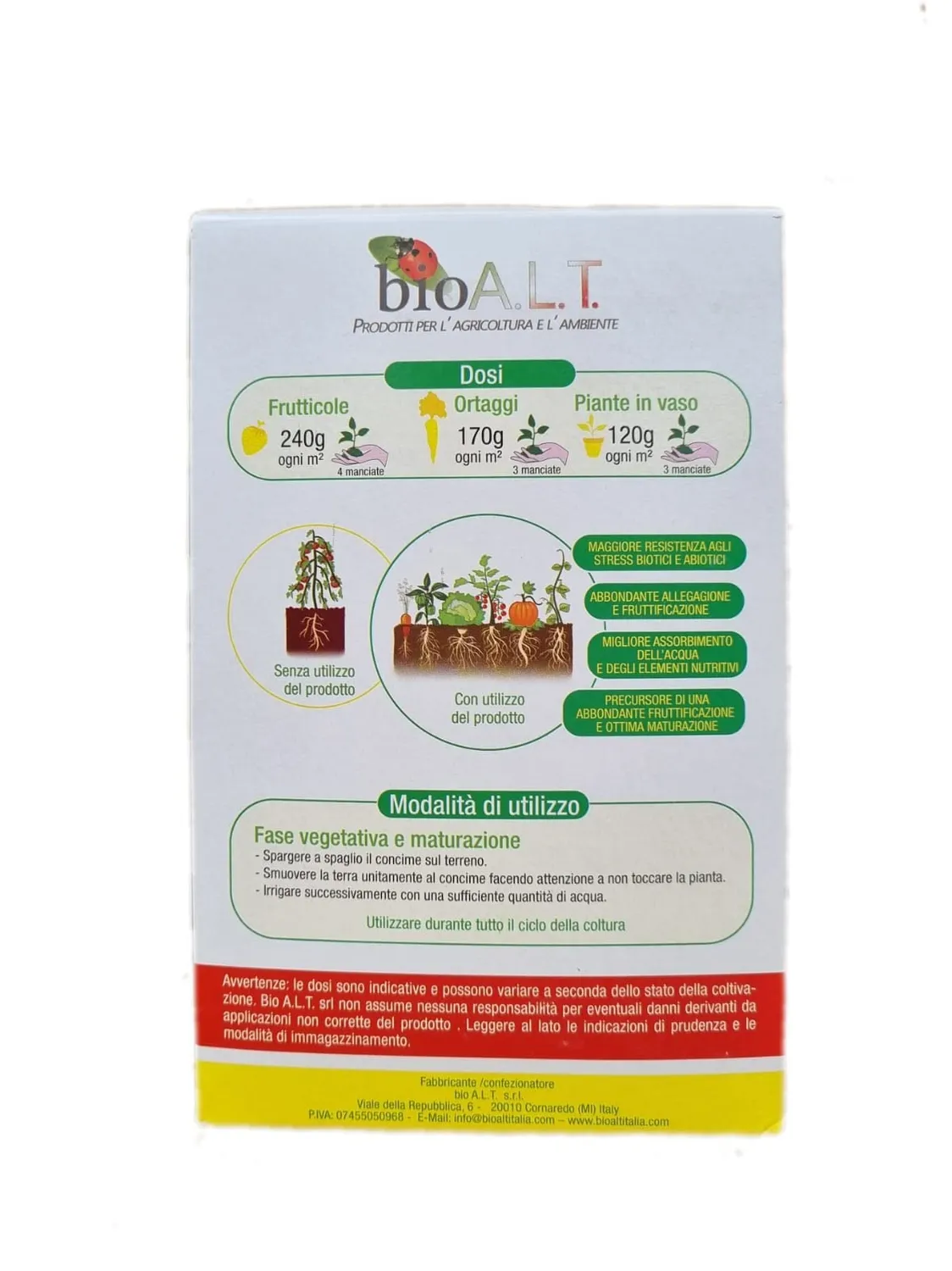 BIOALT VegetalBio concime granulare 1 kg rilascio lento