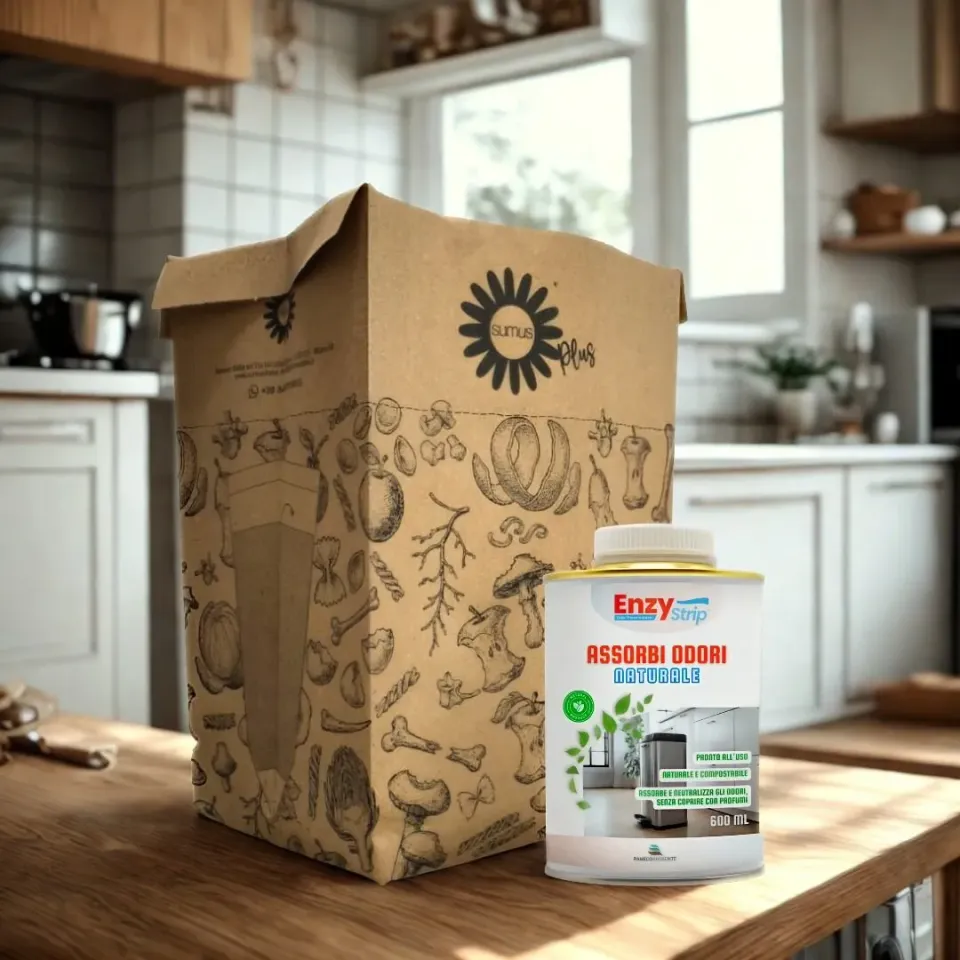 ZoLogik Fresh Bin Kit Anti-Odori 50 Sacchetti 8L + 600ml Naturale