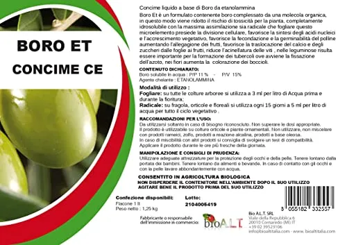 BioAlt FitoForte Boro ET concime liquido 1 L per allegagione