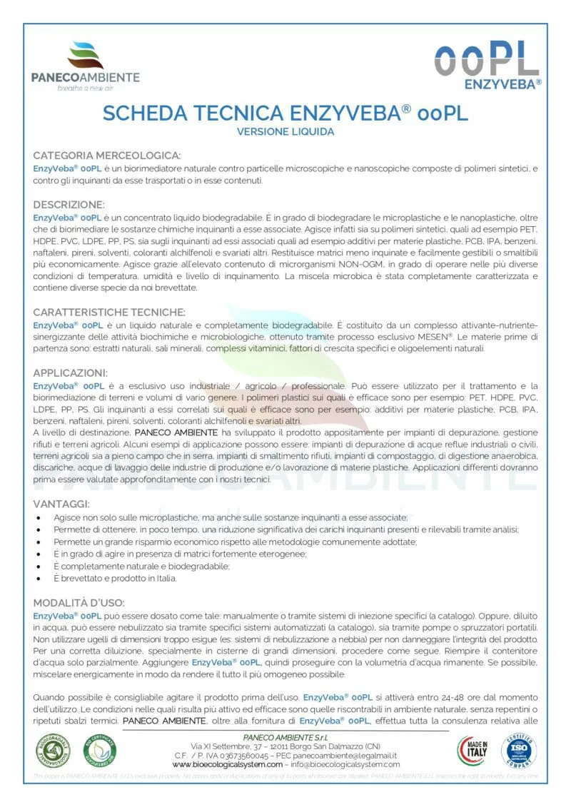 ZoLogik EnzyVeba 00PL biorimediatore microplastiche