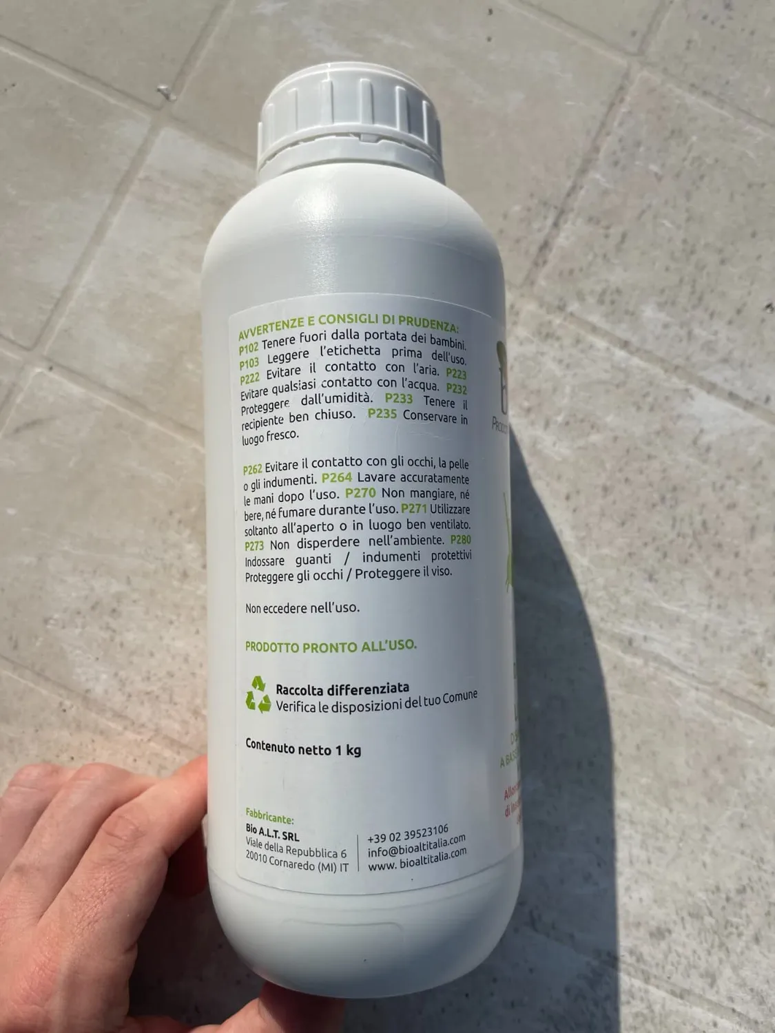 BIOALT Antilumaca repellente granulare barriera 1 kg naturale