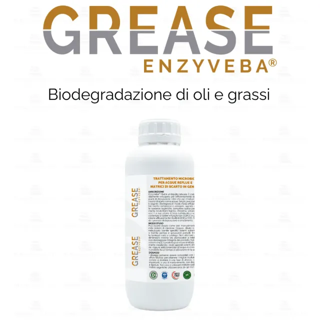 ZoLogik EnzyVeba Grease Liquid Sgrassatore 1L Concentrato