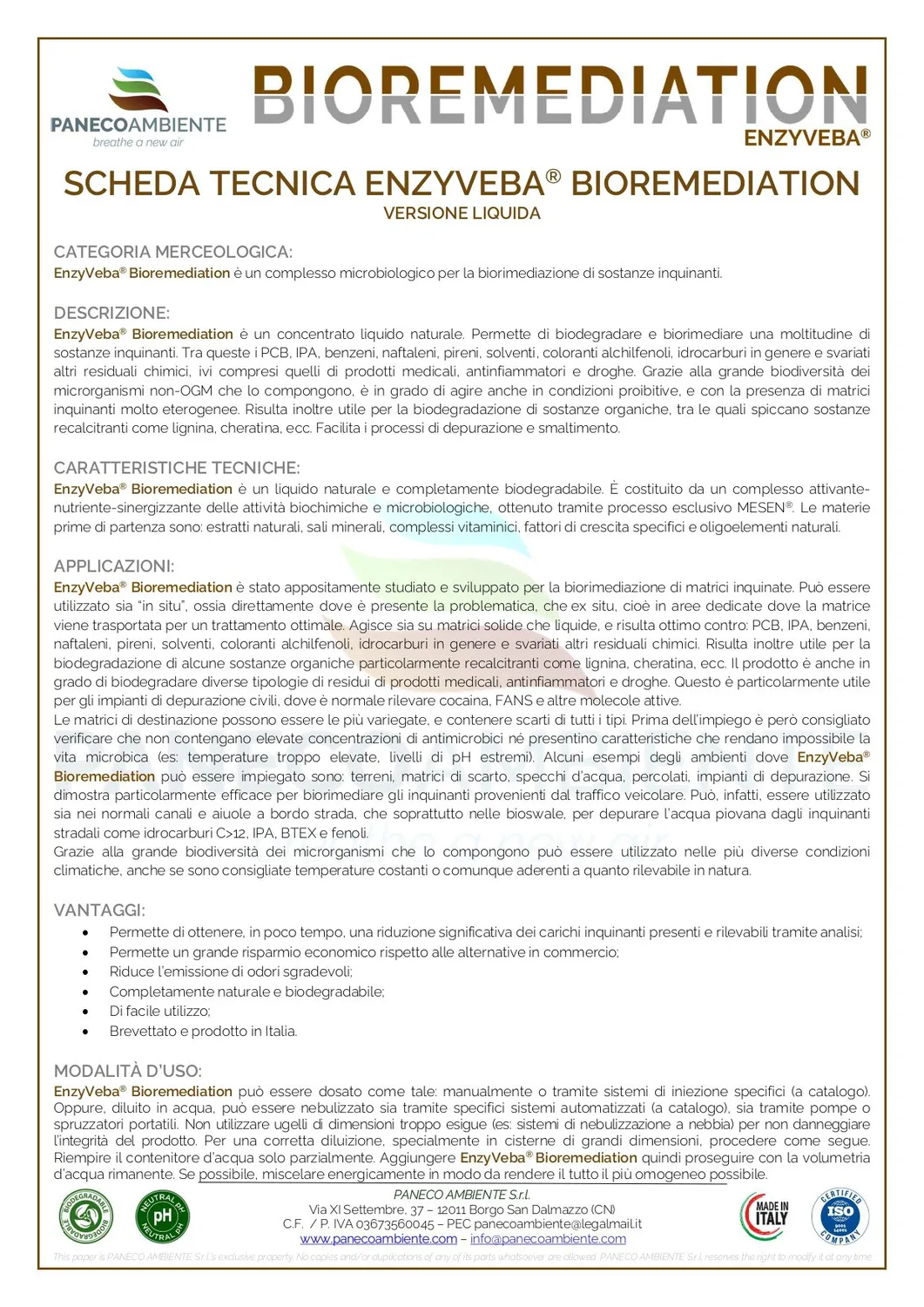 ZoLogik EnzyVeba Bioremediation biorimediatore terreni e acque